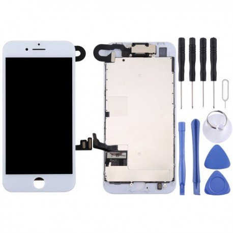 iPhone 8 (White) Digitizer Assembly (Front Camera + LCD + Frame + Touch Pad)