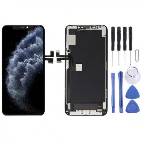 iPhone 11 Pro Max (Black) OLED Material LCD Screen and Digitizer Full Assembly with Frame for