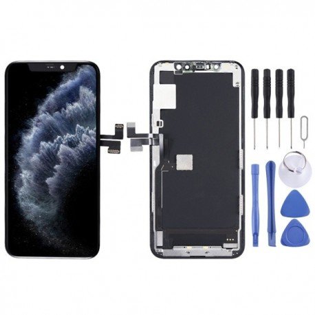 iPhone 11 Pro (Black) OLED Material LCD Screen and Digitizer Full Assembly with Frame for